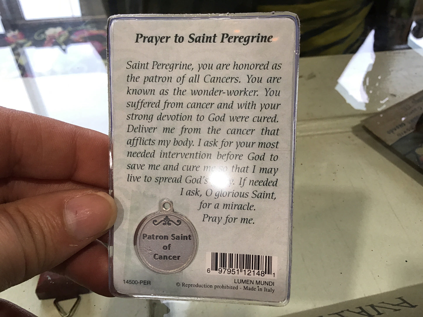 Healing Saints Prayer Cards with Medals
