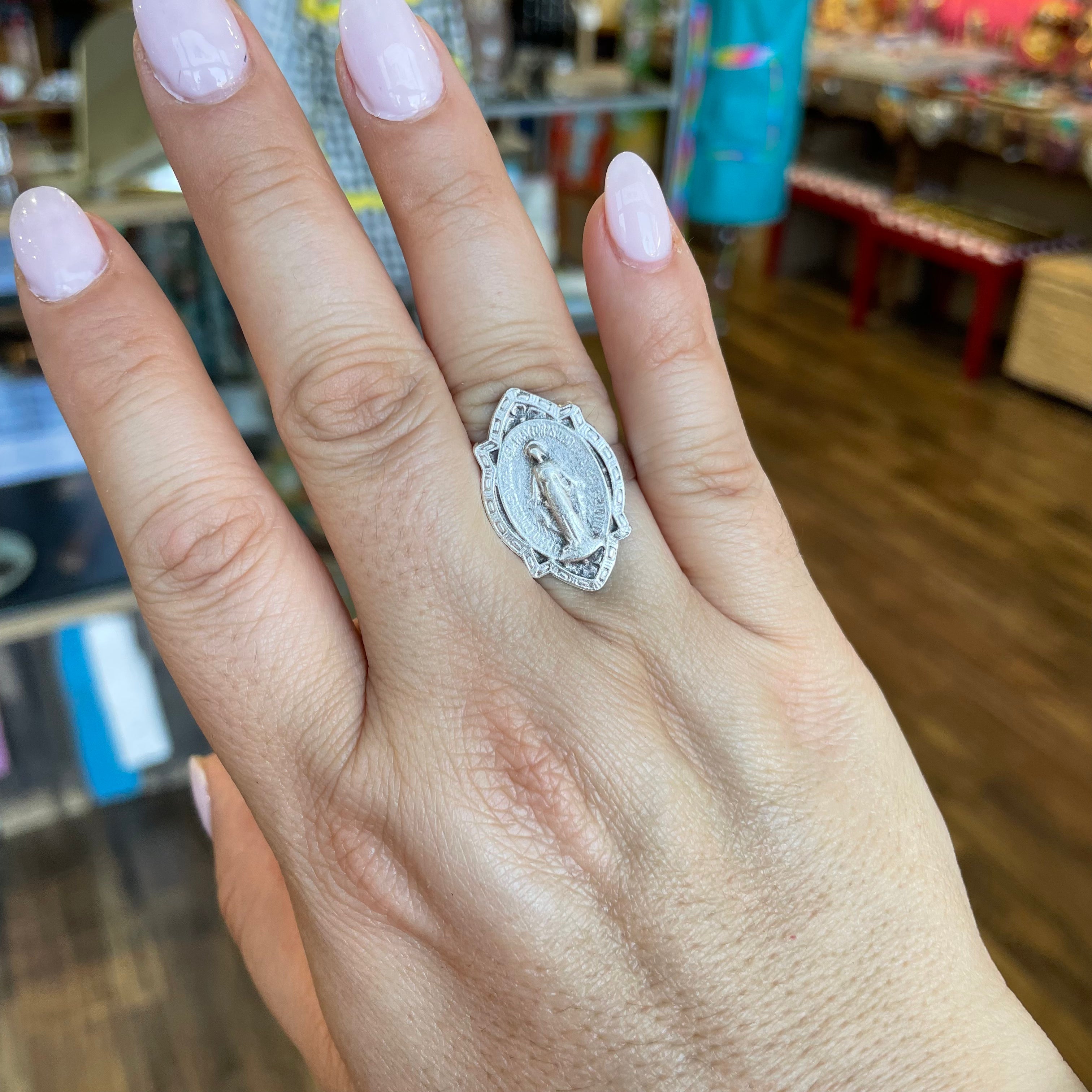 Miraculous Medal Earrings and Ring