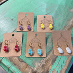 Ceramic Sacred Heart Earrings