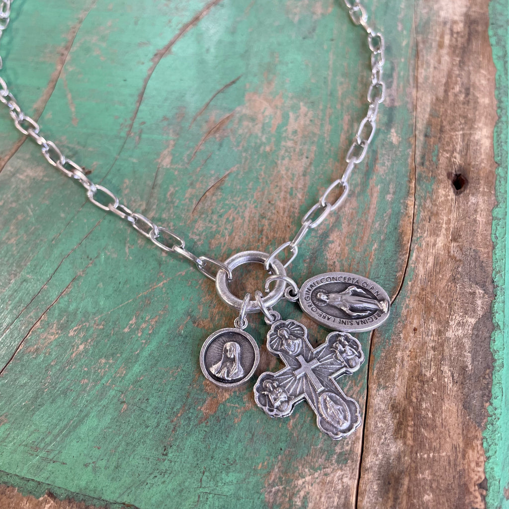 3 Religious Medal Necklace