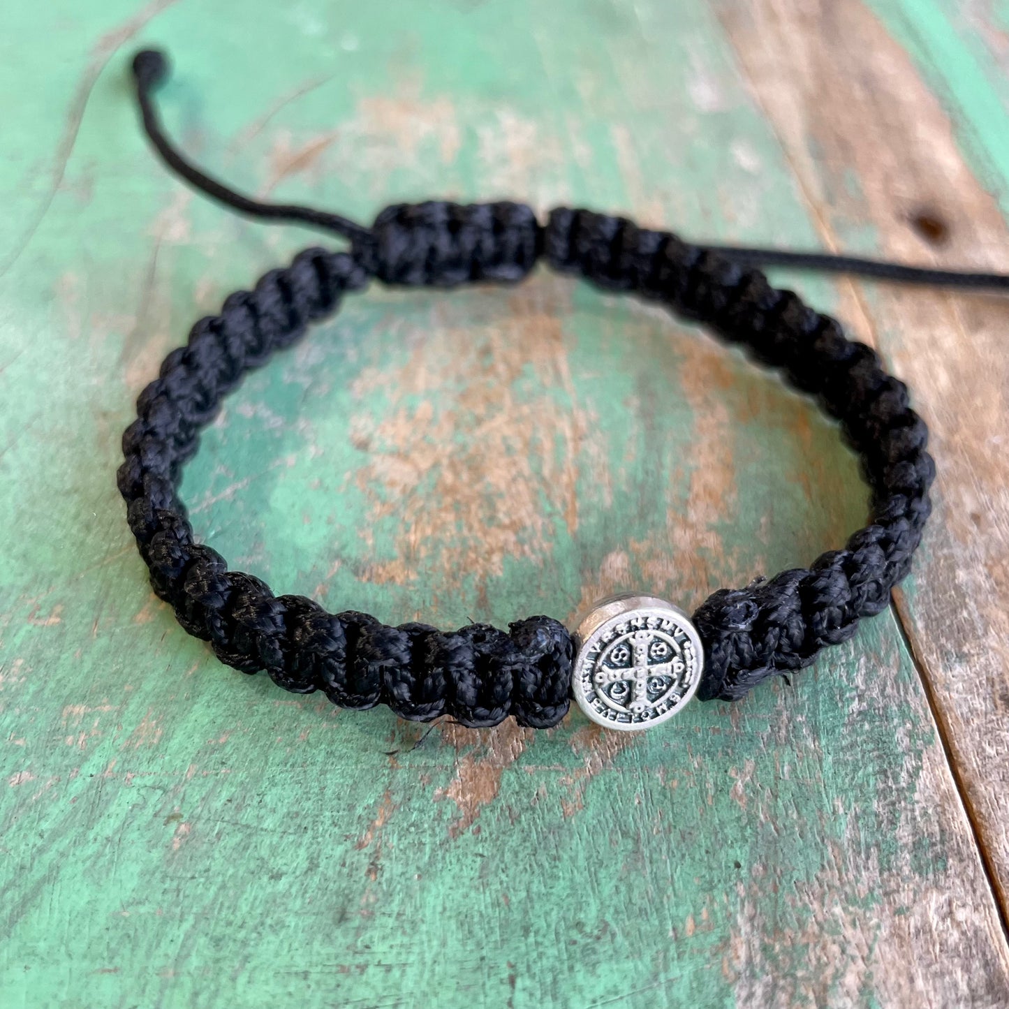 St Benedict Braided Cord Bracelet