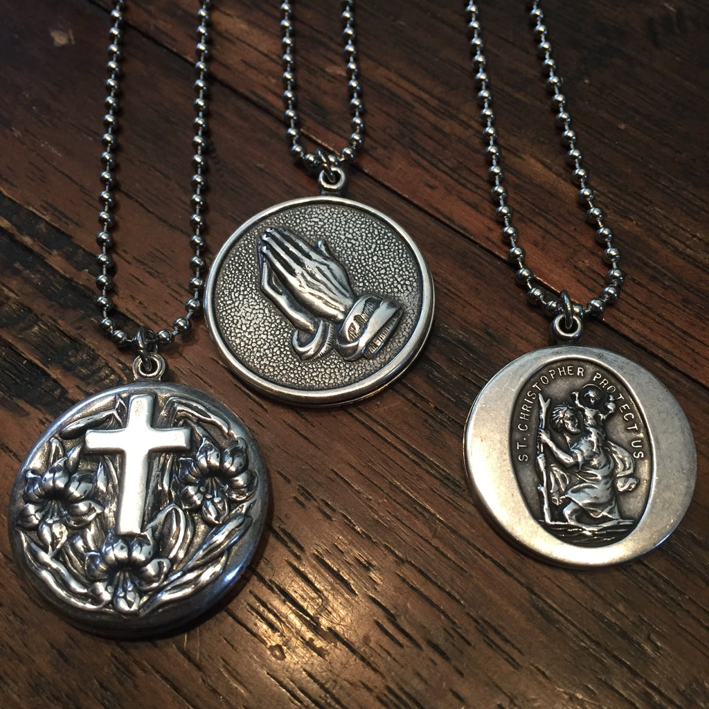 Stainless Steel Ball Chain Prayer Necklace