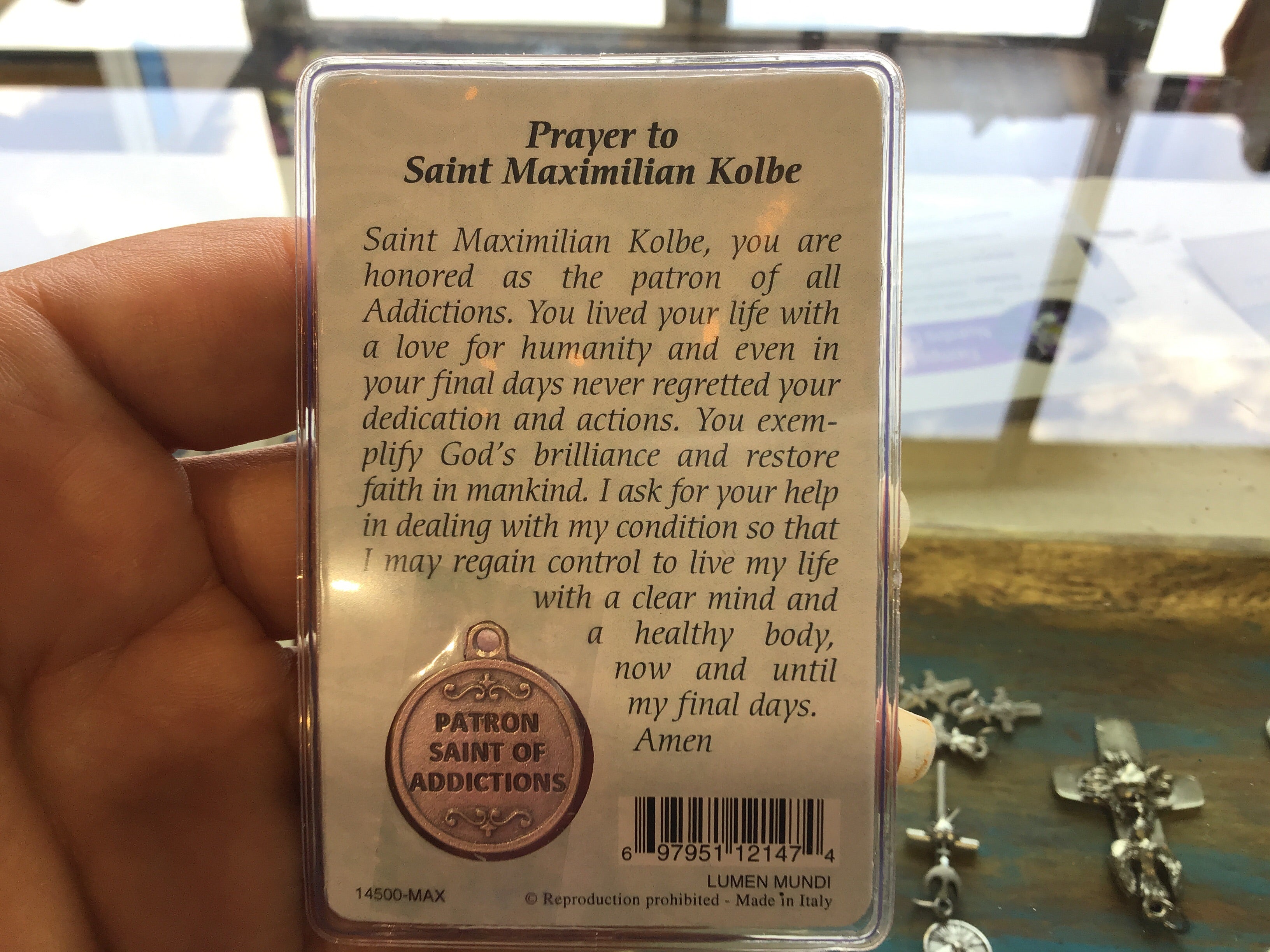Healing Saints Prayer Cards with Medals