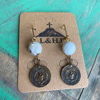Bronze Heart Virgencita Necklace and Earrings