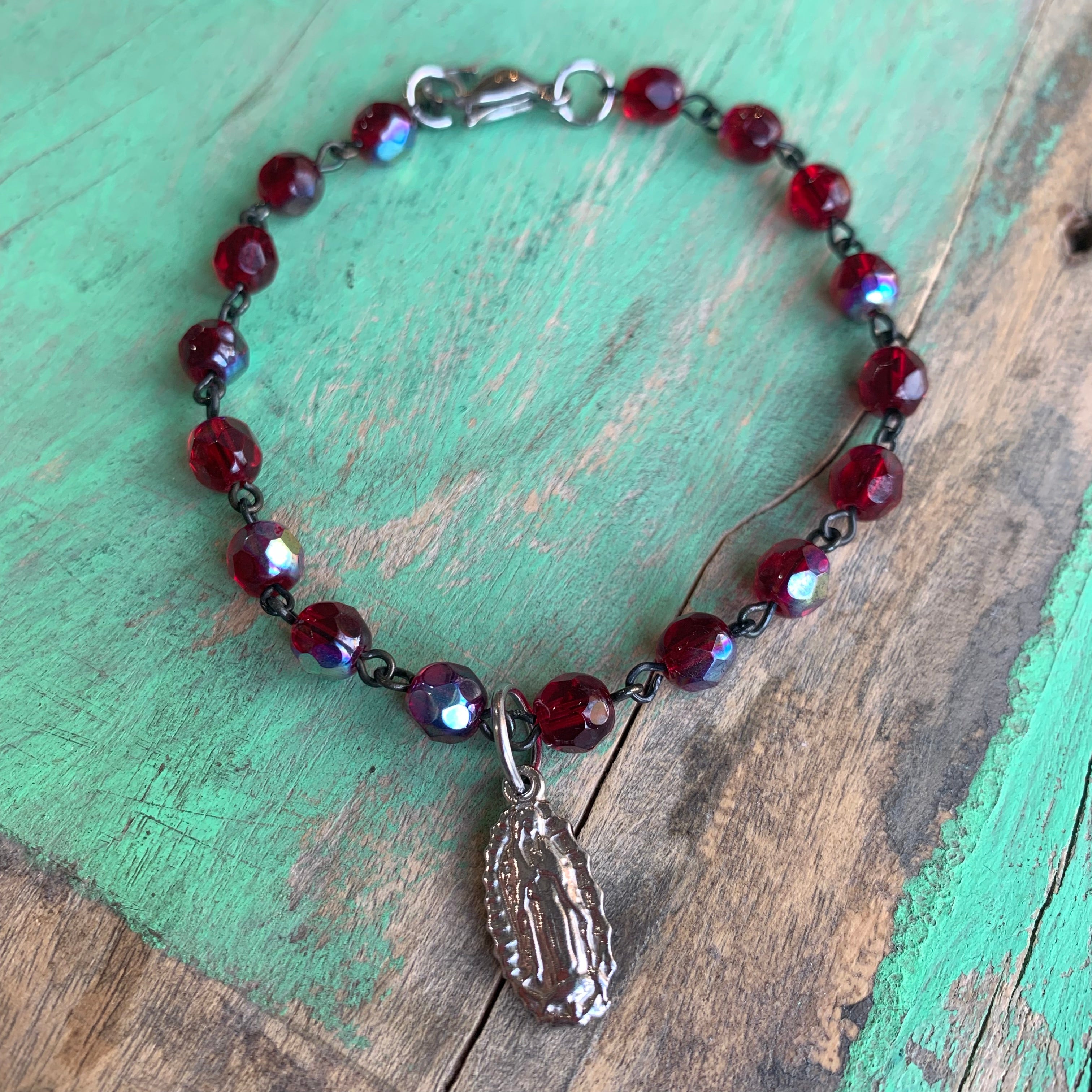 Madonna and Child Double Strand Necklace Set