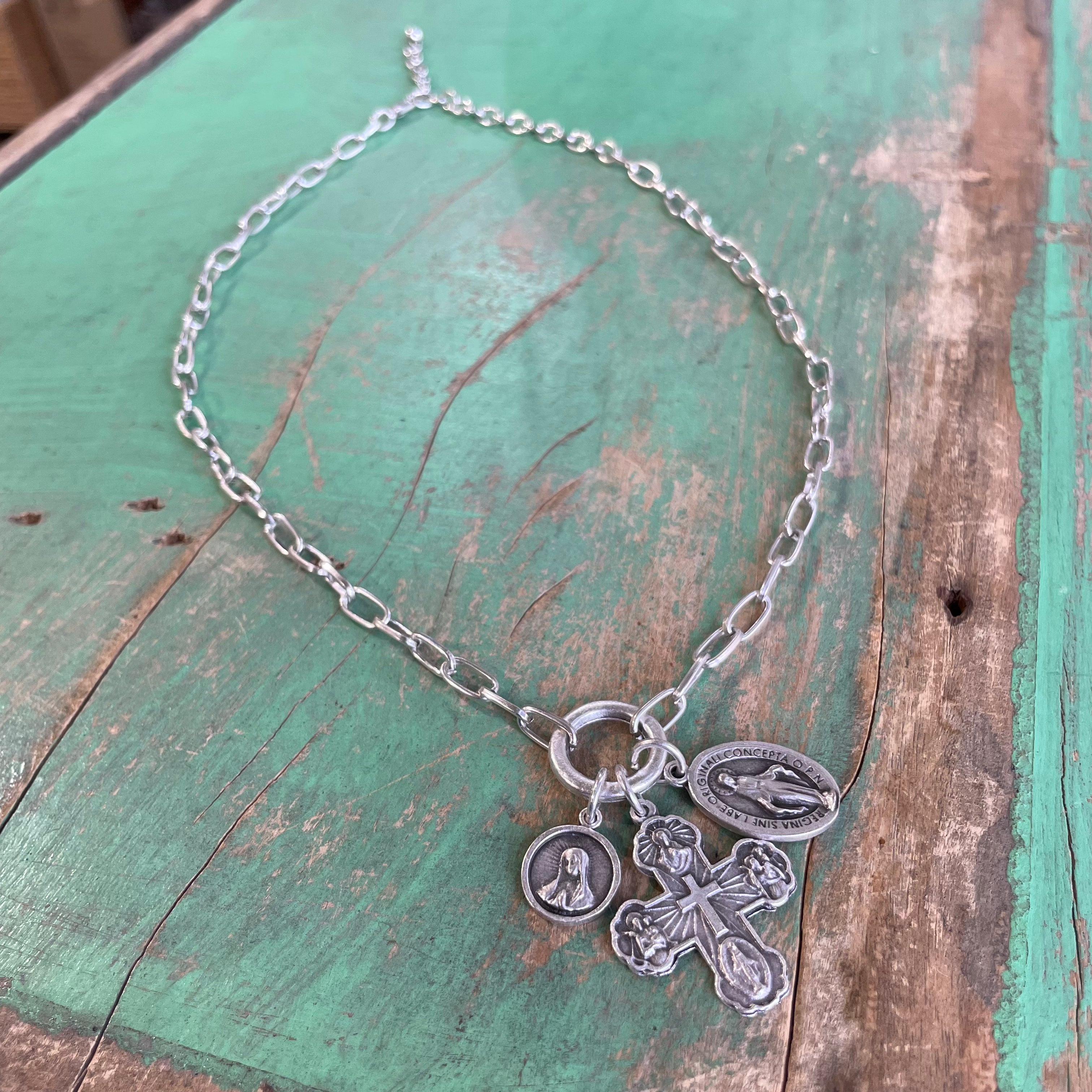 3 Religious Medal Necklace