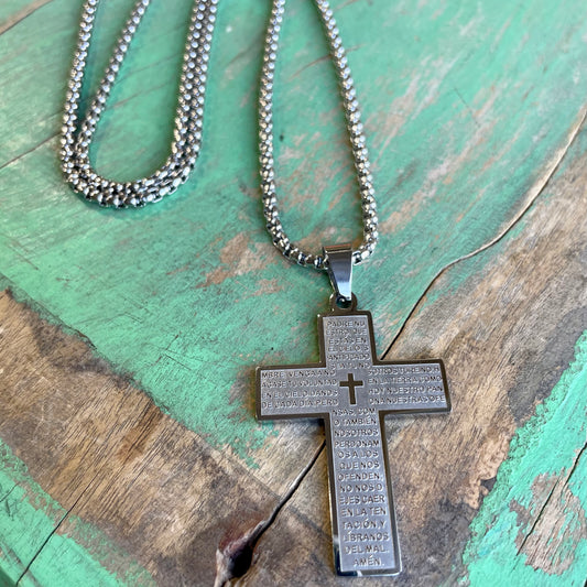 Padre Nuestro Cross Necklace