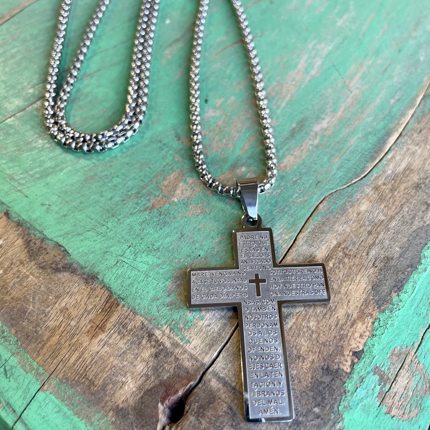 Padre Nuestro Cross Necklace