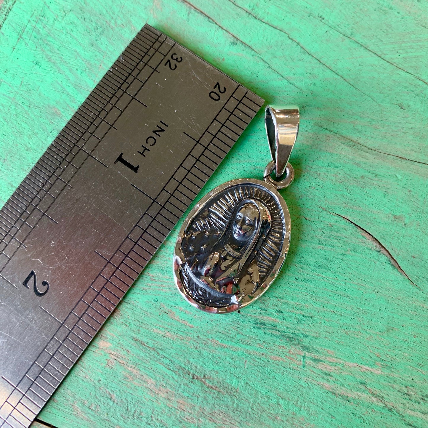 Our Lady of Guadalupe Oval Pendant