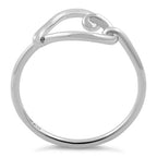Sterling Silver Heart Knot Ring