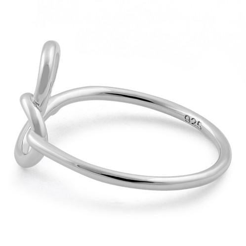 Sterling Silver Heart Knot Ring