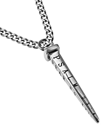 Men's Nail Psalm 23 Necklace