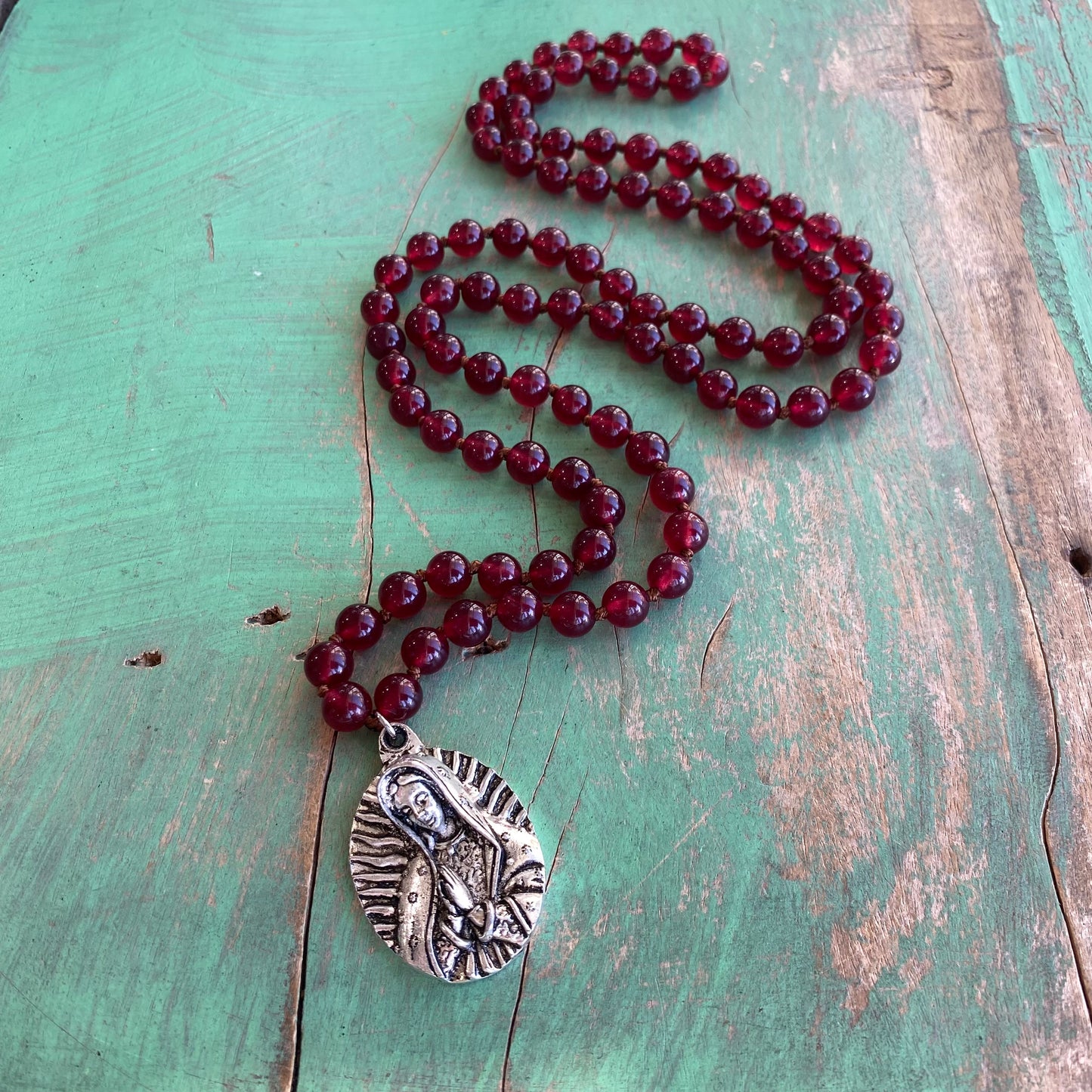 Knotted Burgundy OLG Necklace