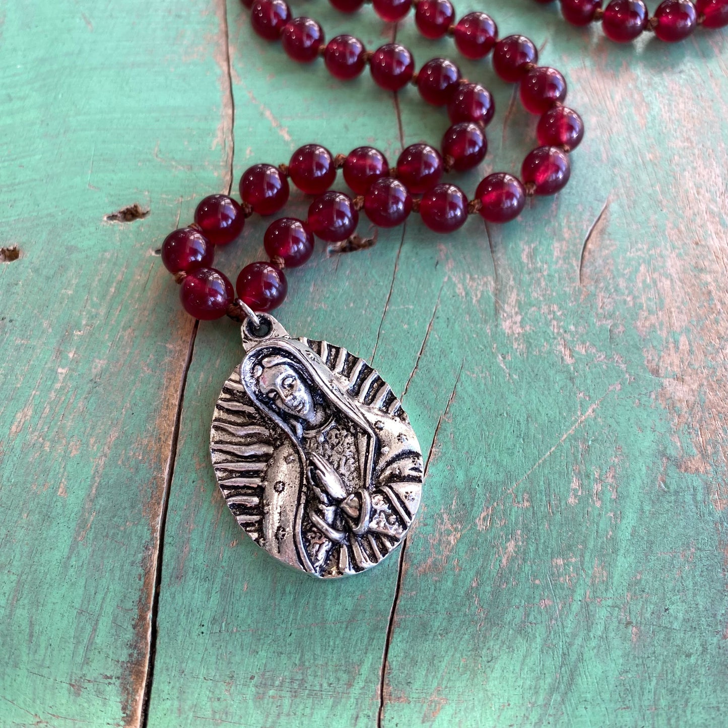 Knotted Burgundy OLG Necklace